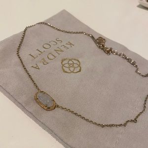 Kendra Scott Rose Gold Drusy Elisa Necklace